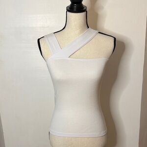 LNA White Cross-Strap Tank Top